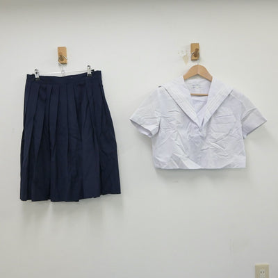 【中古】兵庫県 武庫川女子大学附属中学校・高等学校 女子制服 3点（セーラー服・セーラー服・スカート）sf017739