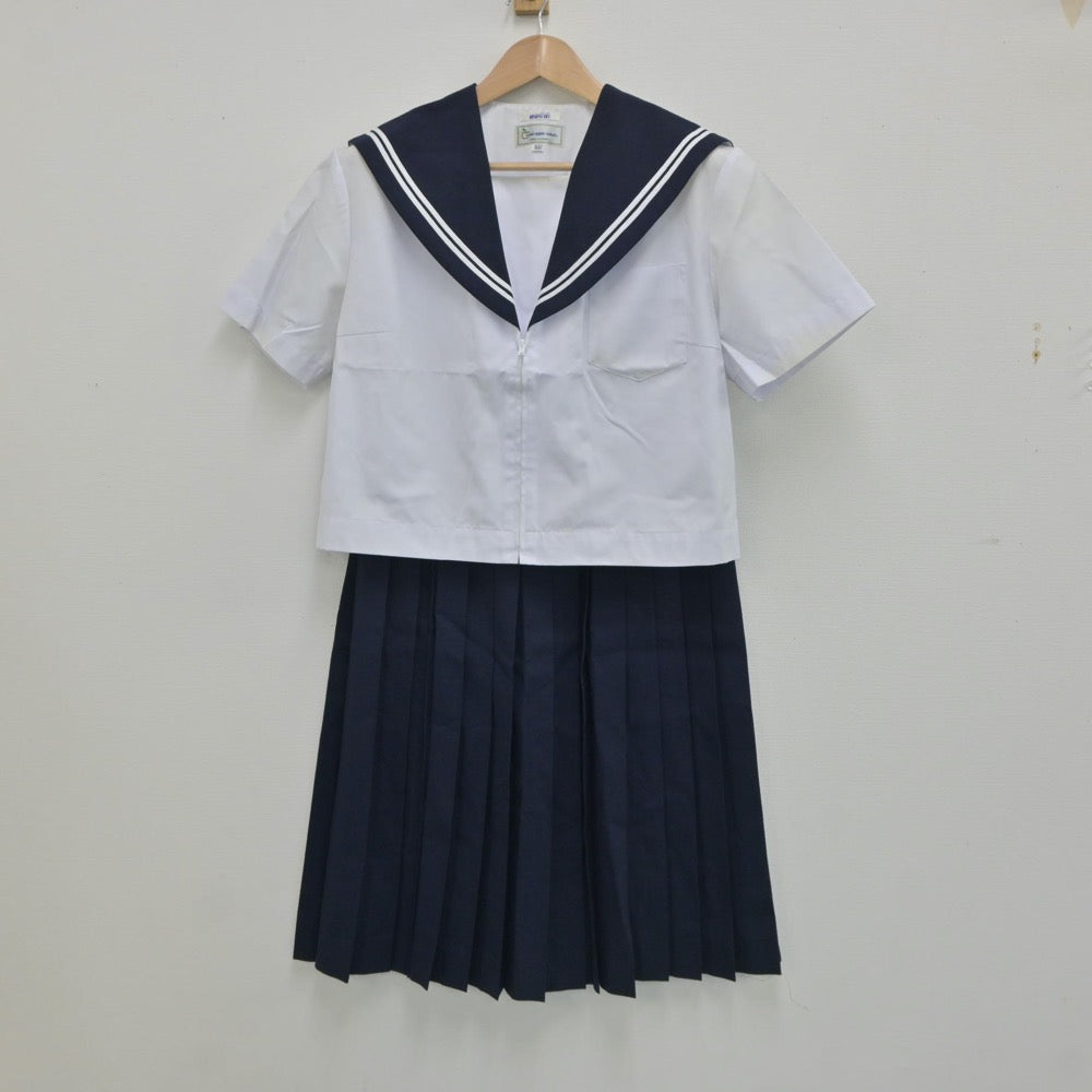 【中古】愛知県 愛西市立永和中学校 女子制服 4点（セーラー服・スカート）sf017742