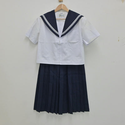 【中古】愛知県 愛西市立永和中学校 女子制服 4点（セーラー服・スカート）sf017742