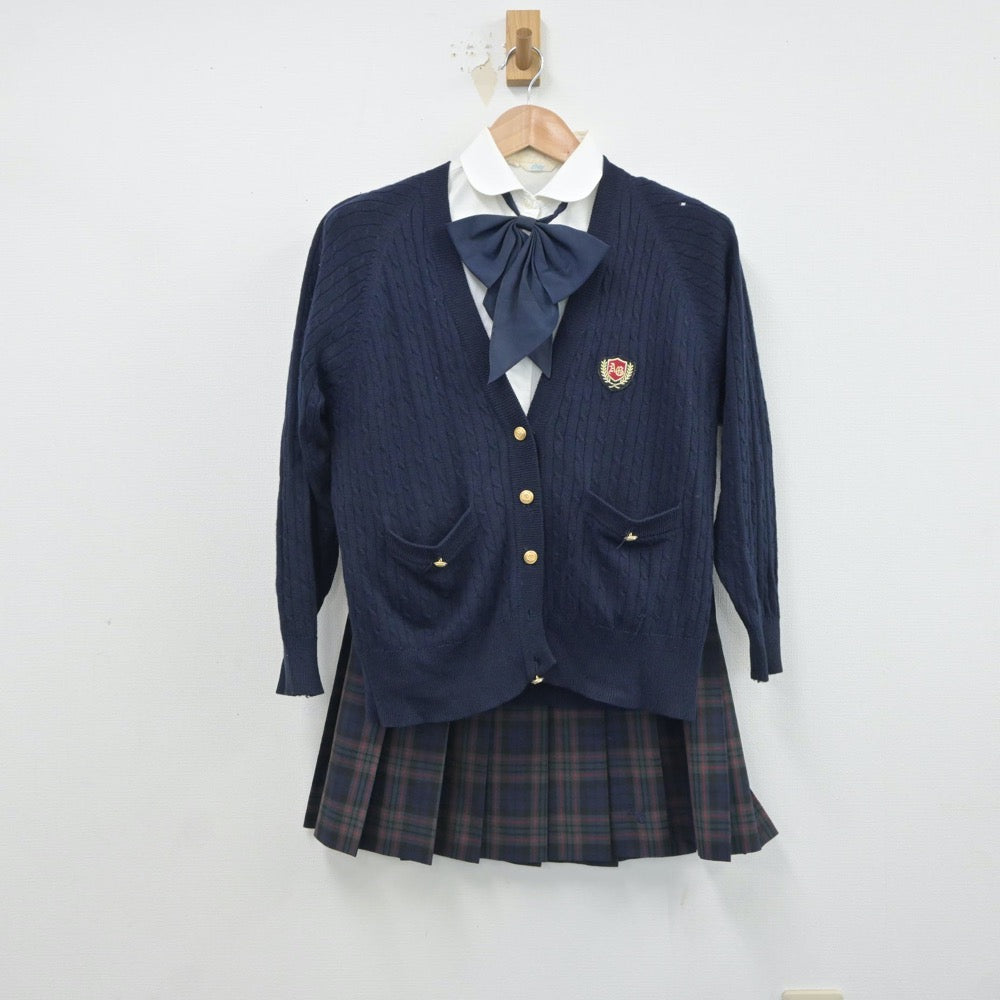 【中古】愛知県 安城学園高等学校 女子制服 5点（ブレザー・シャツ・ニット・スカート）sf017748