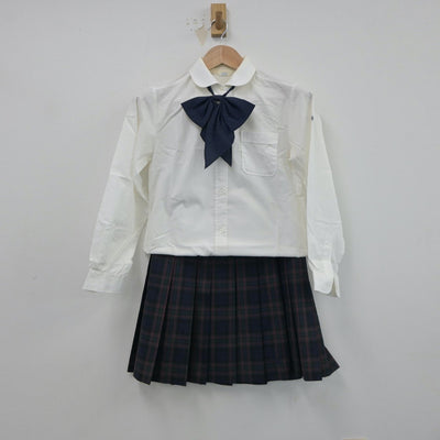 【中古】愛知県 安城学園高等学校 女子制服 5点（ブレザー・シャツ・ニット・スカート）sf017748