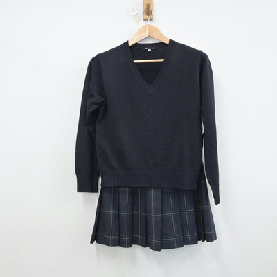 【中古】東京都 金城学園高等学校 女子制服 3点（ブレザー・ニット・スカート）sf017752