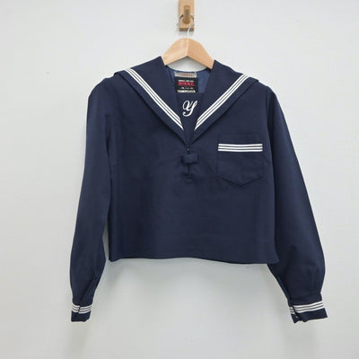 【中古】兵庫県 安室中学校 女子制服 2点（セーラー服・スカート）sf017767