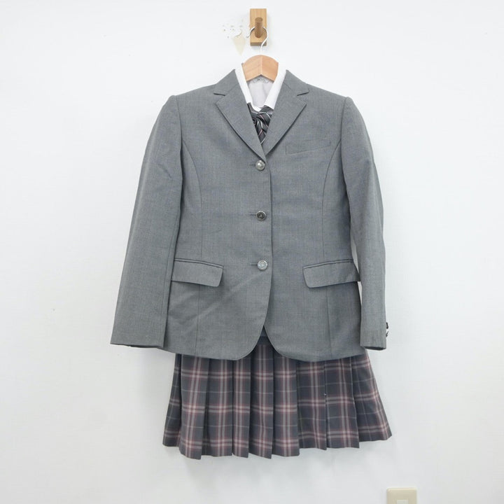 【中古】山口県 山口県立成進高等学校 女子制服 5点（ブレザー・シャツ・スカート）sf017772