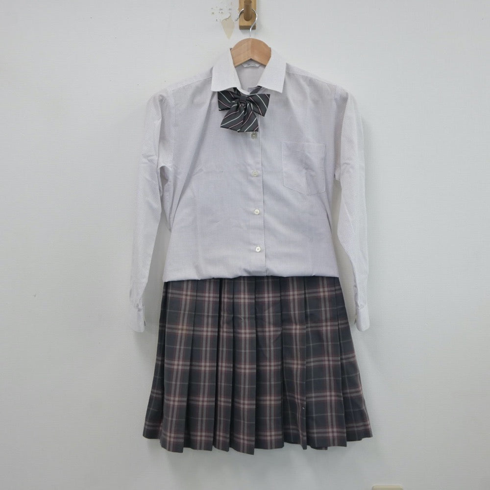 【中古】山口県 山口県立成進高等学校 女子制服 5点（ブレザー・シャツ・スカート）sf017772