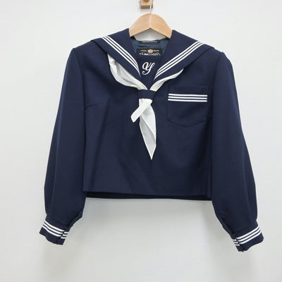 【中古】兵庫県 安室中学校 女子制服 2点（セーラー服・スカート）sf017783