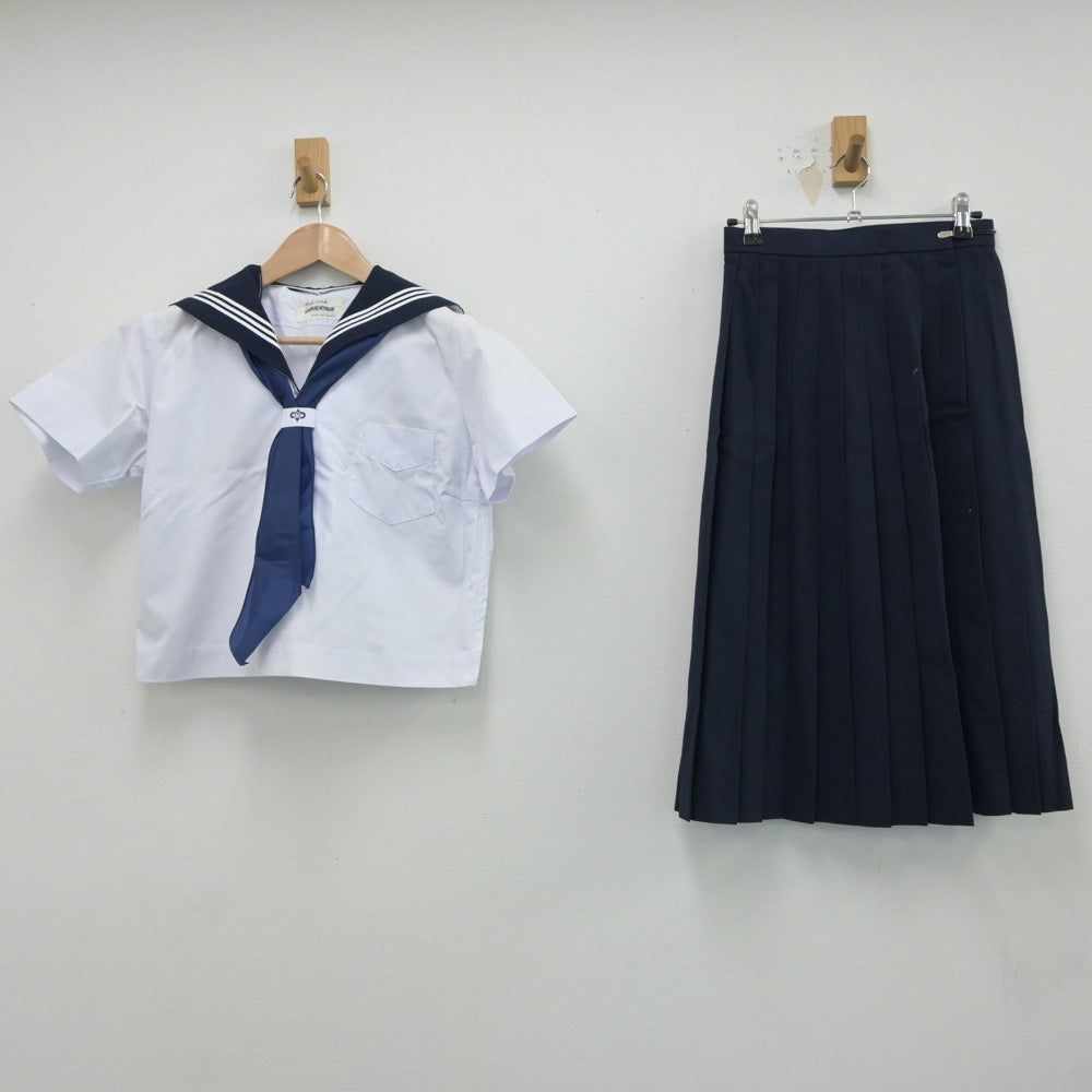 【中古】兵庫県 安室中学校 女子制服 3点（セーラー服・スカート）sf017784