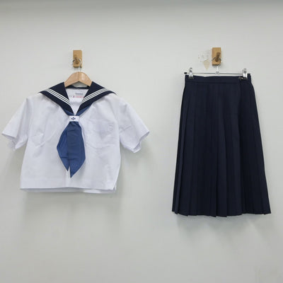 【中古】兵庫県 安室中学校 女子制服 4点（セーラー服・スカート）sf017785