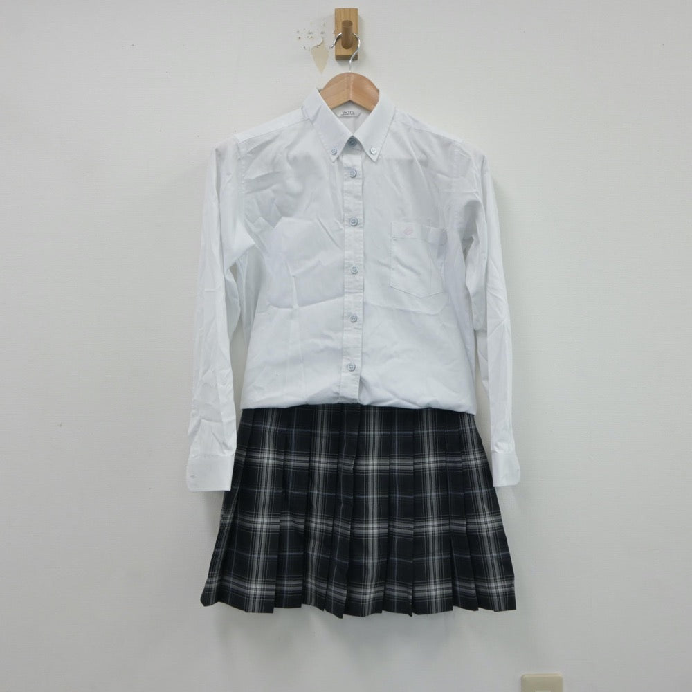 【中古】東京都 日本工業大学駒場高等学校 女子制服 3点（シャツ・ニット・スカート）sf017788