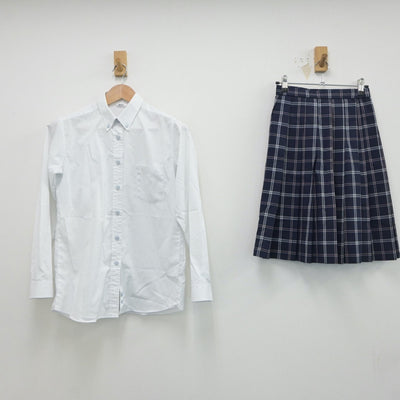 【中古】東京都 日本工業大学駒場高等学校 女子制服 2点（シャツ・スカート）sf017789