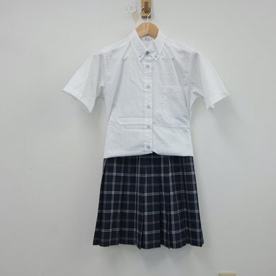 【中古】東京都 日本工業大学駒場高等学校 女子制服 3点（シャツ・ニットベスト・スカート）sf017790