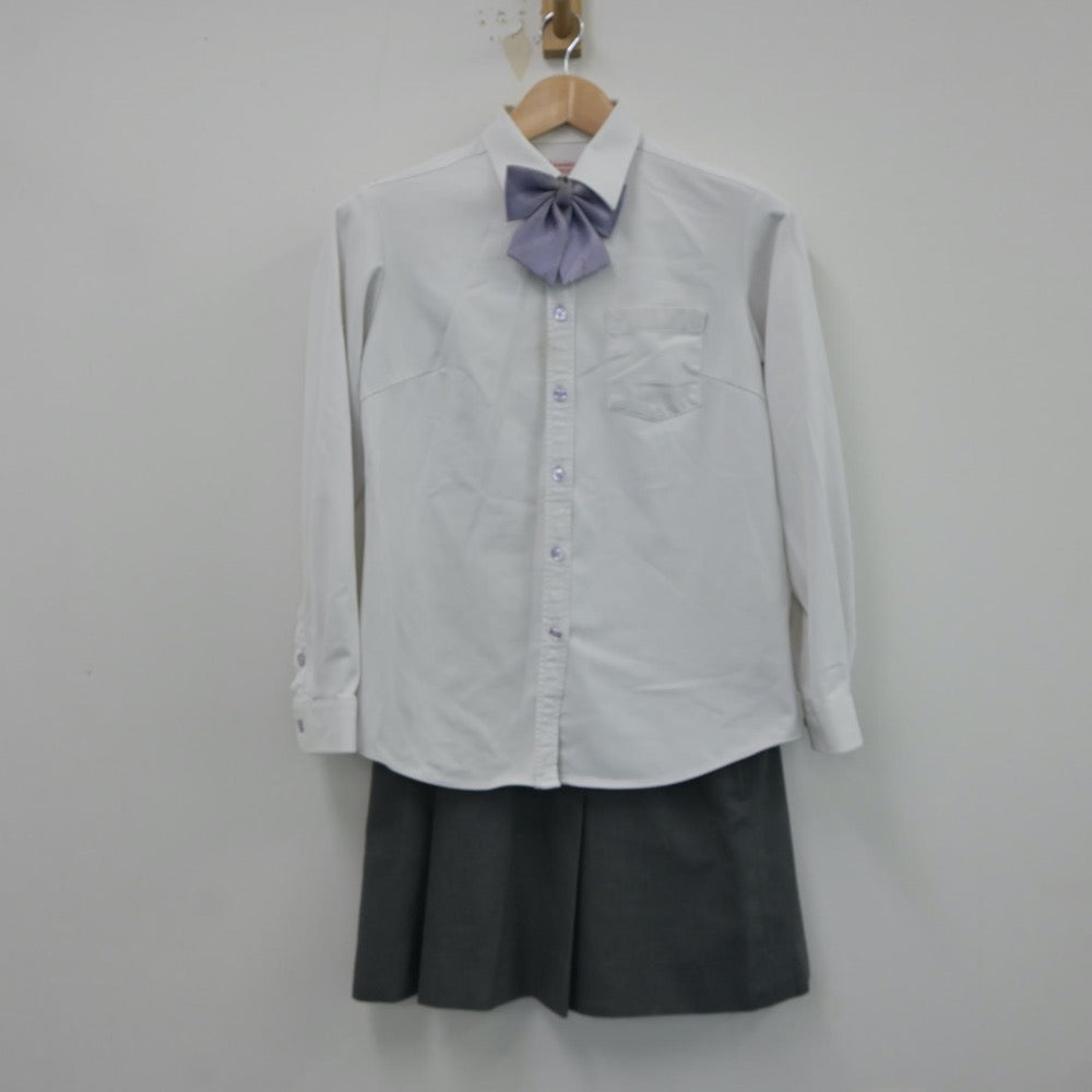 【中古】京都府 京都市立朱雀中学校 女子制服 4点（シャツ・スカート・スカート）sf017794