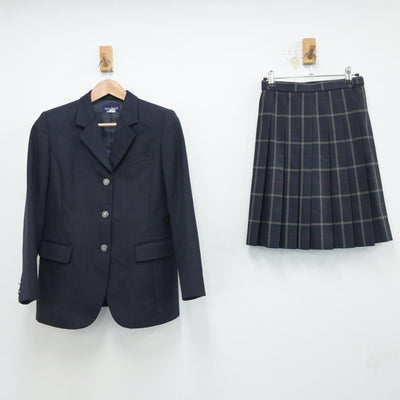 【中古】東京都 駒澤大学高等学校 女子制服 3点（ブレザー・ニット・スカート）sf017802