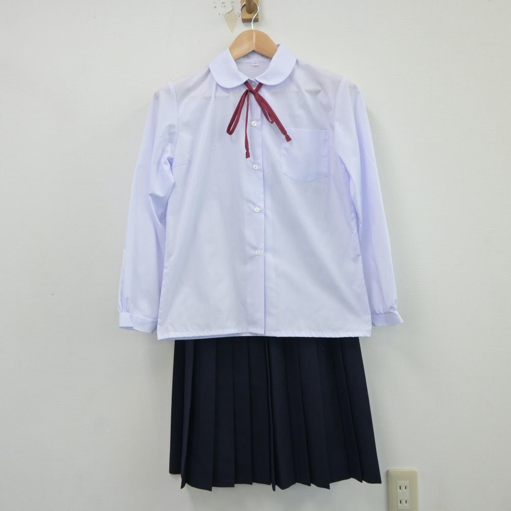 【中古】千葉県 船橋市立小室中学校 女子制服 5点（ブレザー・シャツ・スカート）sf017804