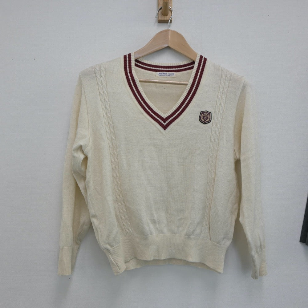 【中古】茨城県 常総学院高等学校 女子制服 2点（ニット・スカート）sf017810