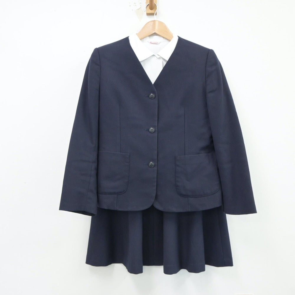 【中古】福島県 福島県立安積黎明高等学校 女子制服 4点（ブレザー・シャツ・ベスト・スカート）sf017813