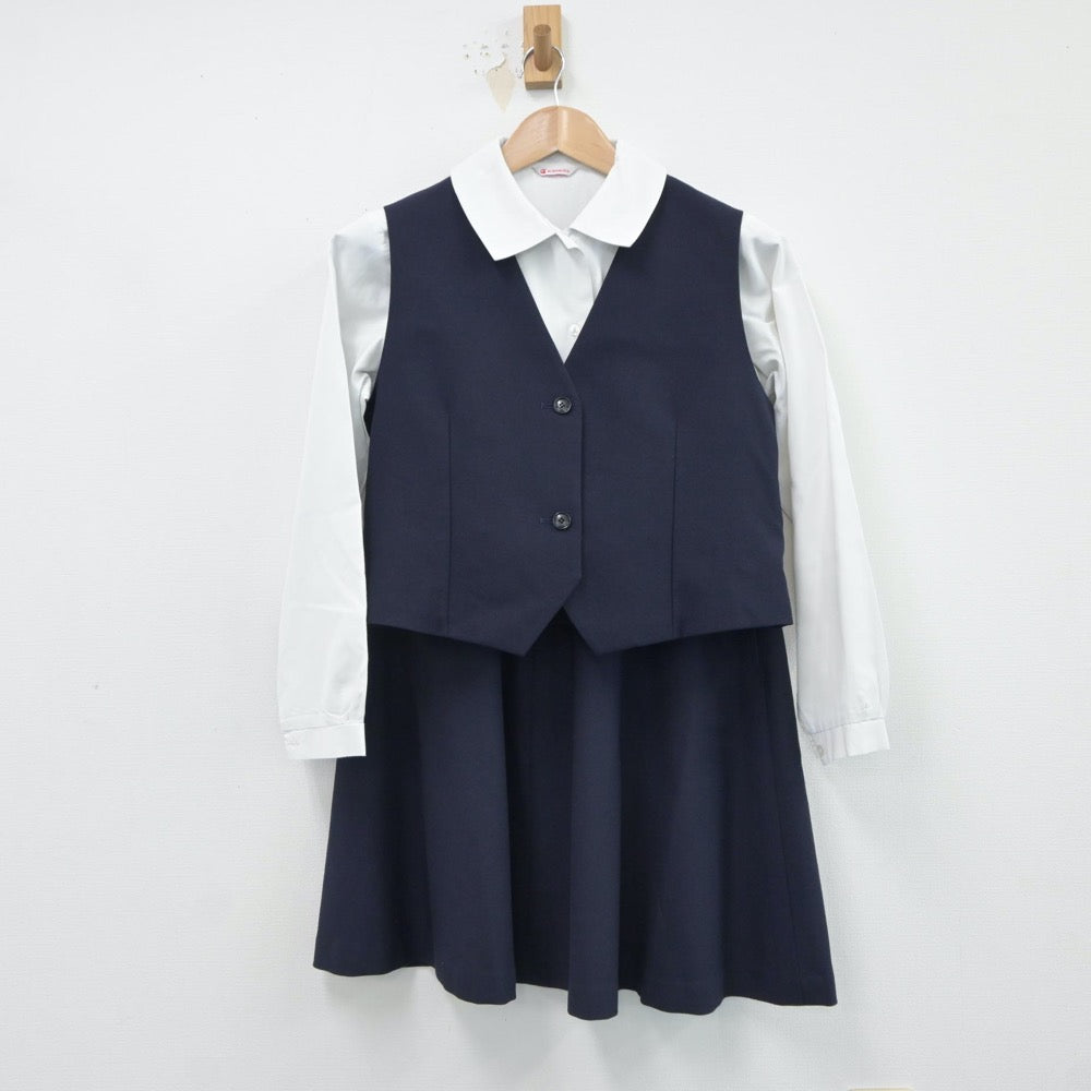 【中古】福島県 福島県立安積黎明高等学校 女子制服 4点（ブレザー・シャツ・ベスト・スカート）sf017813