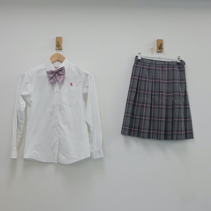 中古制服】福岡県 クラーク記念国際高等学校 女子制服 5点