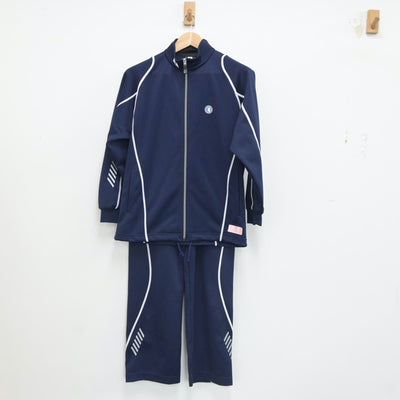 【中古】福岡県 クラーク記念国際高等学校 女子制服 2点（ジャージ 上・ジャージ 下）sf017824