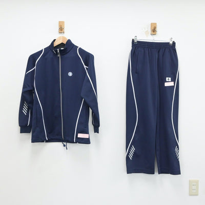 【中古】福岡県 クラーク記念国際高等学校 女子制服 2点（ジャージ 上・ジャージ 下）sf017824