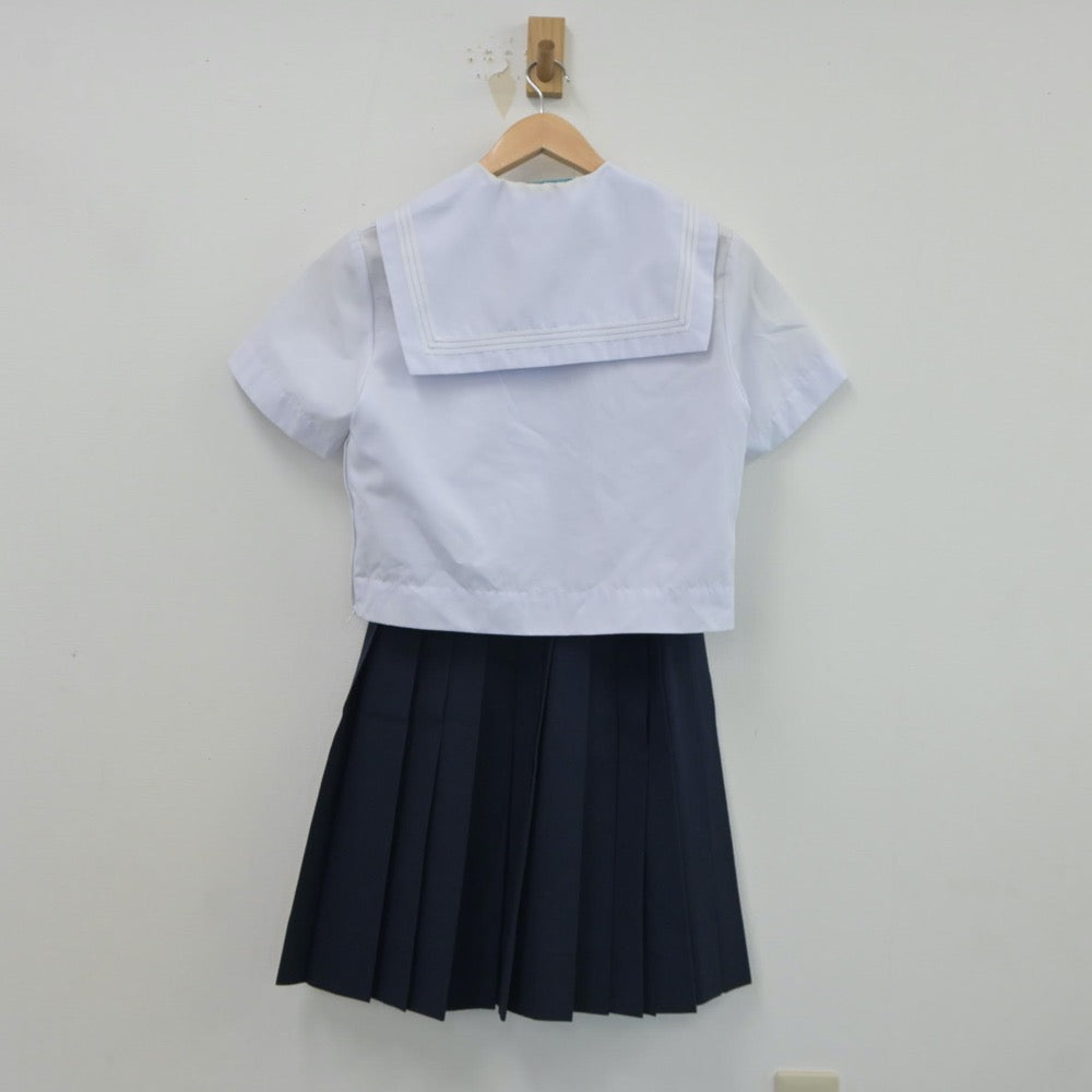 【中古】兵庫県 氷丘中学校 女子制服 3点（セーラー服・スカート）sf017826