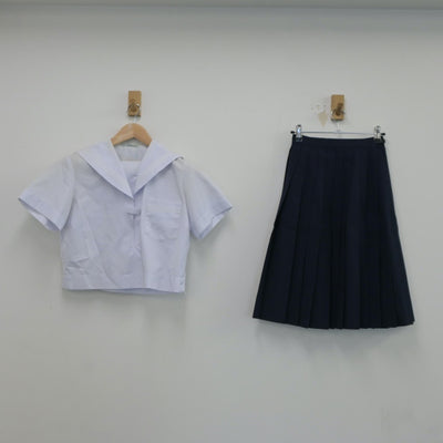 【中古】兵庫県 氷丘中学校 女子制服 3点（セーラー服・スカート）sf017826