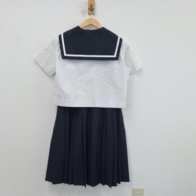 【中古】愛知県 日進東中学校 女子制服 3点（セーラー服・スカート）sf017832