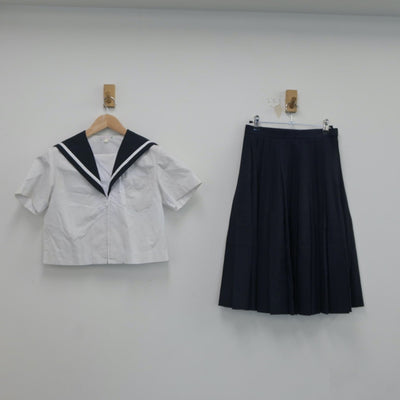 【中古】愛知県 日進東中学校 女子制服 3点（セーラー服・スカート）sf017832