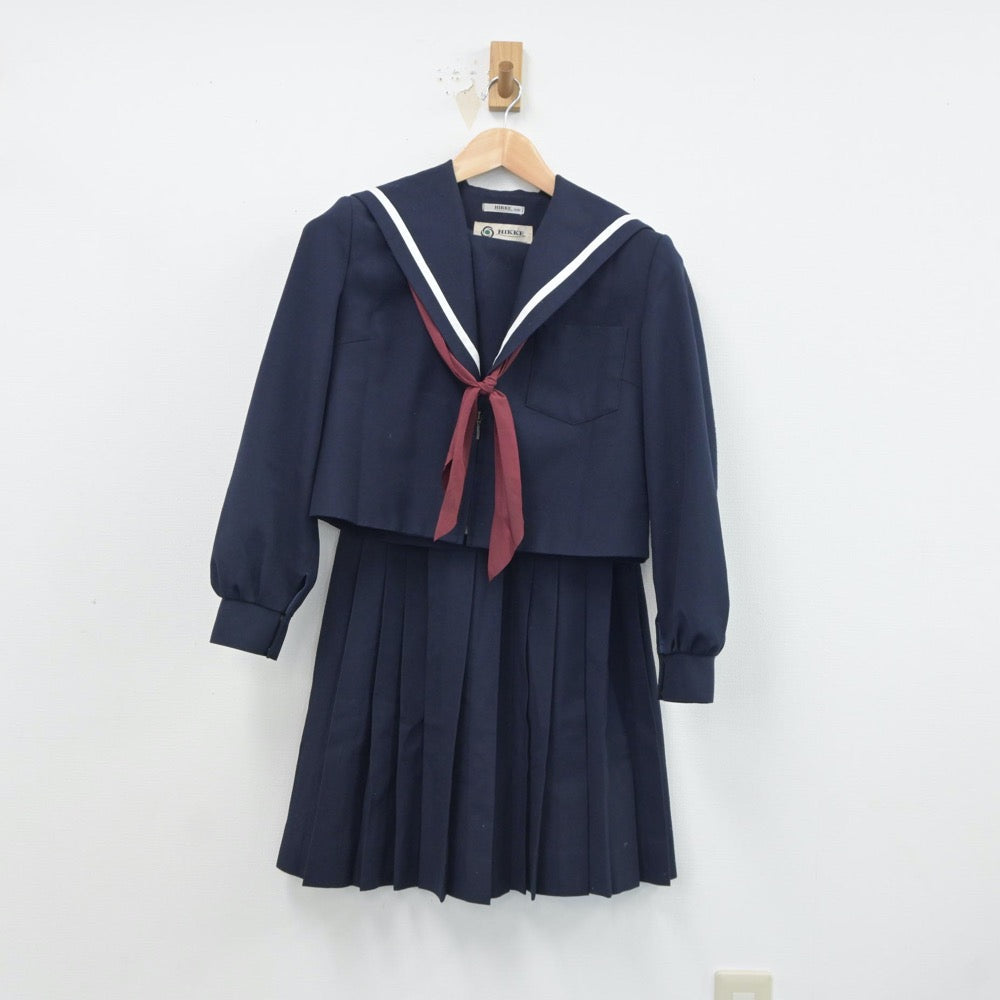 【中古】愛知県 日進東中学校 女子制服 4点（セーラー服・スカート・スカート）sf017833