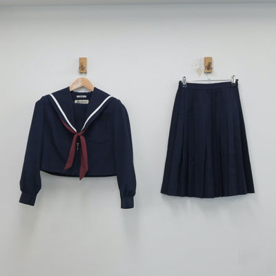 【中古】愛知県 日進東中学校 女子制服 4点（セーラー服・スカート・スカート）sf017833