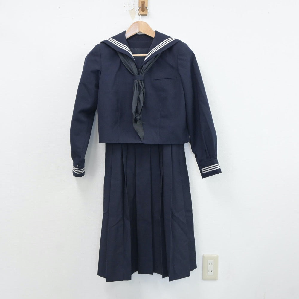 【中古】東京都 小松川第一中学校 女子制服 3点（セーラー服・ジャンパースカート）sf017836