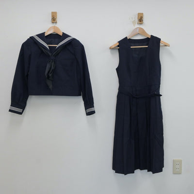 【中古】東京都 小松川第一中学校 女子制服 3点（セーラー服・ジャンパースカート）sf017836