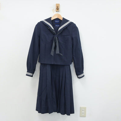 【中古】東京都 小松川第一中学校 女子制服 3点（セーラー服・ジャンパースカート）sf017839