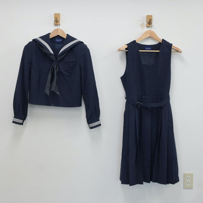 【中古】東京都 小松川第一中学校 女子制服 3点（セーラー服・ジャンパースカート）sf017839