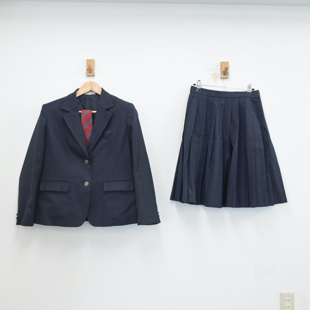 【中古】大阪府 堺上高等学校 女子制服 3点（ブレザー・スカート）sf017845