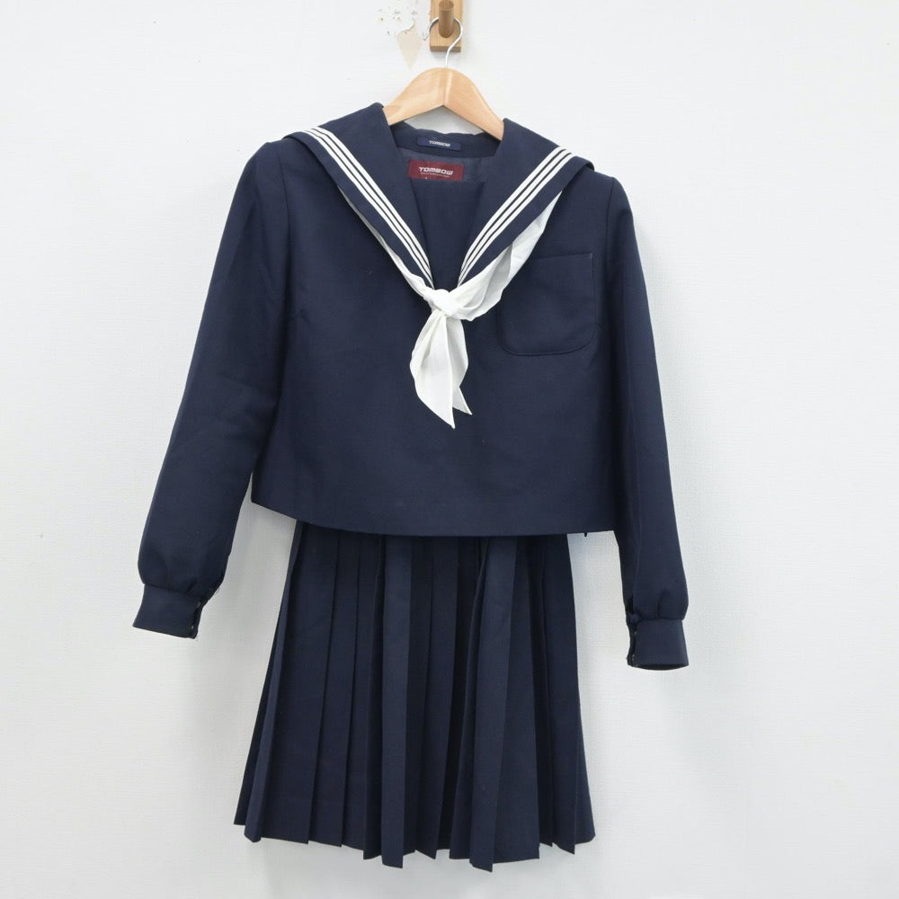 【中古】岐阜県 安八郡安八町組合立東安中学校 女子制服 3点（セーラー服・スカート）sf017854