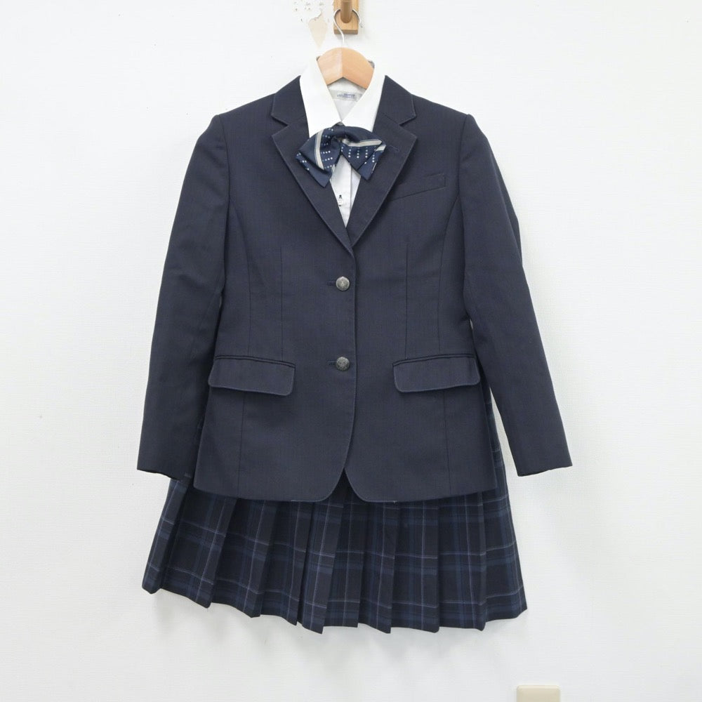 【中古】宮城県 登米高等学校 女子制服 5点（ブレザー・シャツ・ニット・スカート）sf017856