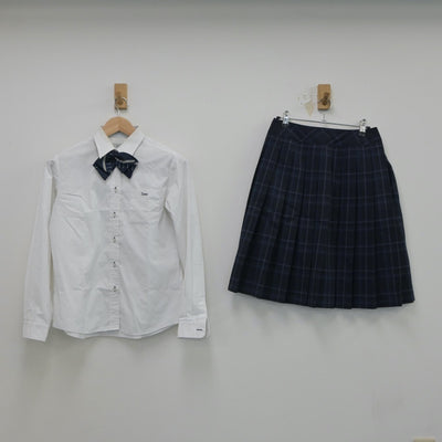 【中古】宮城県 登米高等学校 女子制服 5点（ブレザー・シャツ・ニット・スカート）sf017856