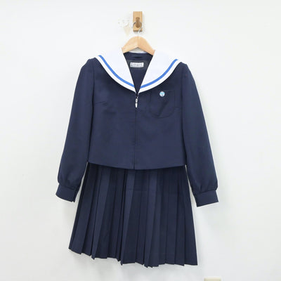 【中古】岐阜県 桜丘中学校 女子制服 2点（セーラー服・スカート）sf017857