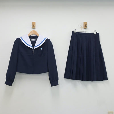 【中古】岐阜県 桜丘中学校 女子制服 2点（セーラー服・スカート）sf017857