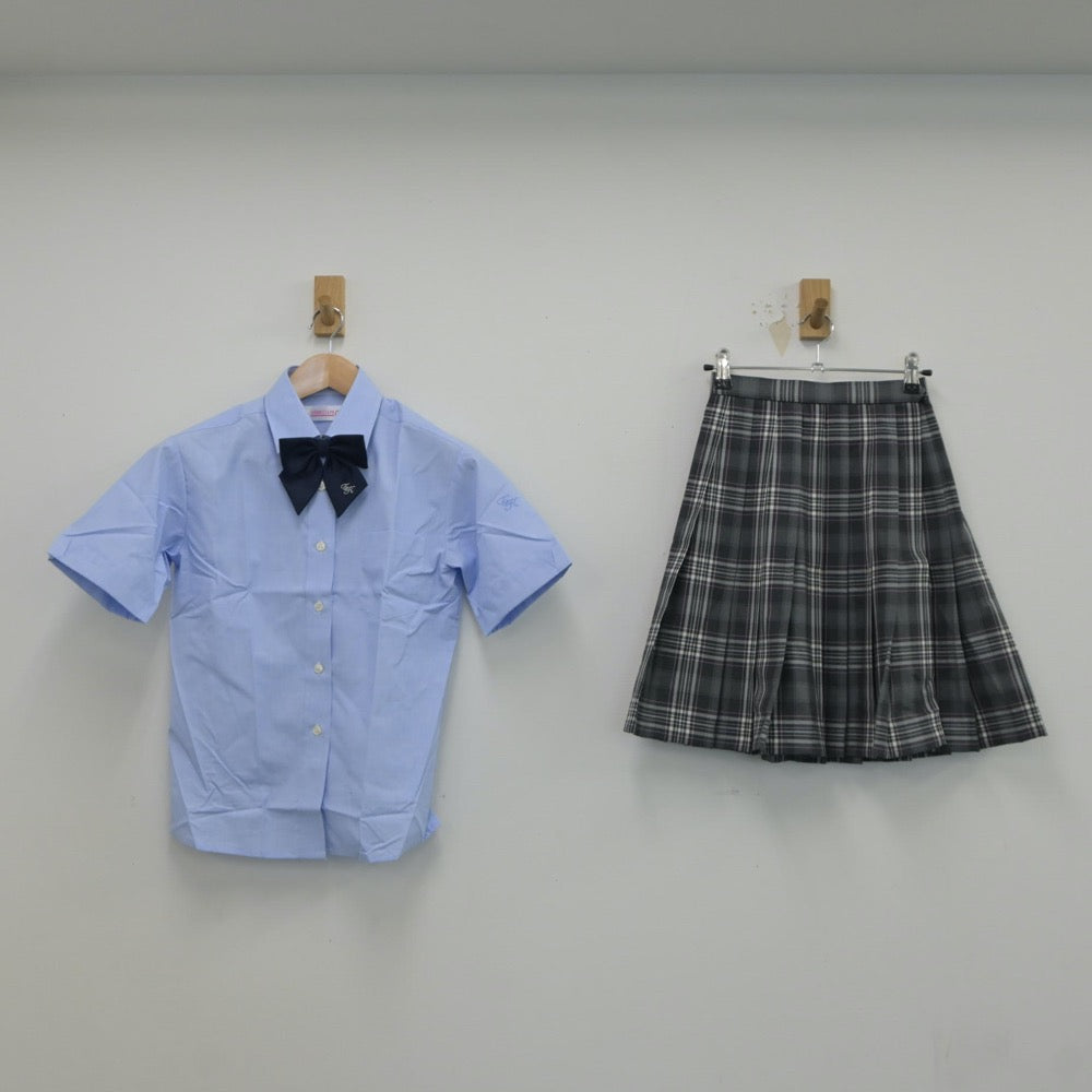 【中古】東京都 東京家政学院中学校・高等学校 女子制服 3点（シャツ・スカート）sf017860