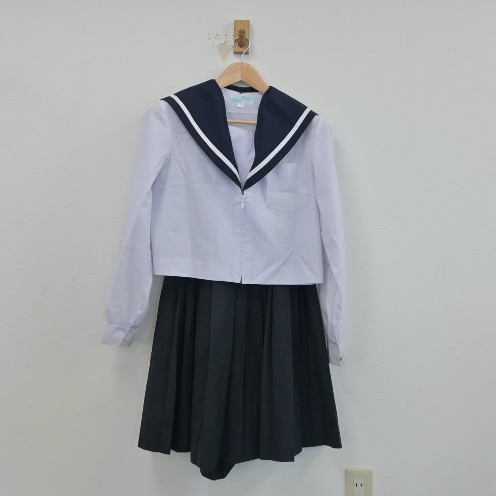 【中古】愛知県 日進東中学校 女子制服 3点（セーラー服・スカート）sf017864