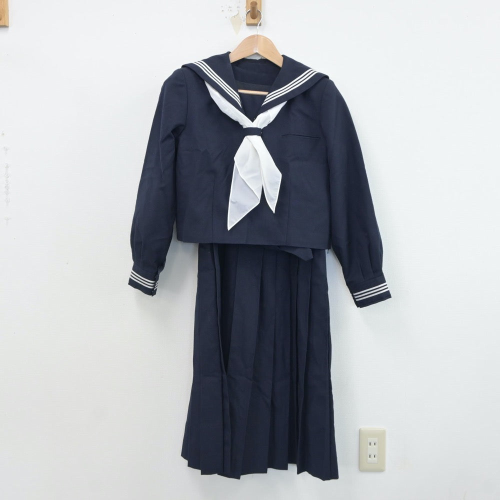 【中古】東京都 本所中学校 女子制服 2点（セーラー服・ジャンパースカート）sf017874