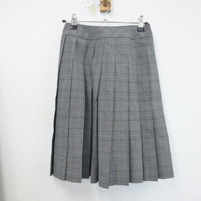 【中古】青森県 青森東奥学園高等学校 女子制服 3点（ニット・スカート）sf017885