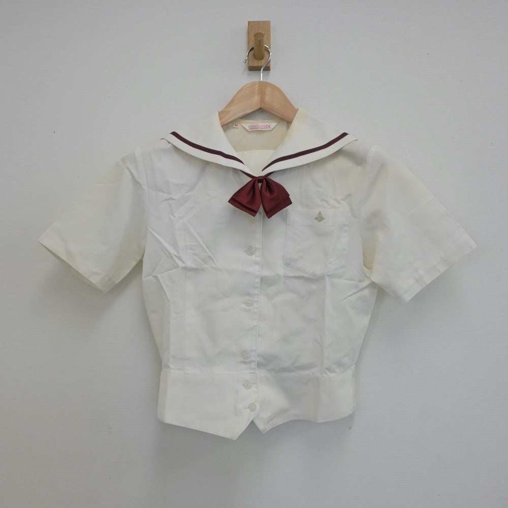 【中古】京都府 大谷高等学校 女子制服 3点（セーラー服・スカート）sf017888