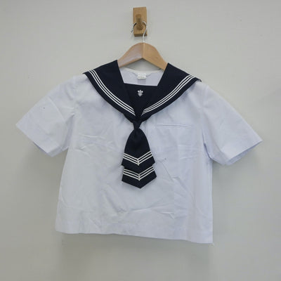 【中古】北海道 函館白百合学園高等学校 女子制服 3点（セーラー服・シャツ・スカート）sf017891