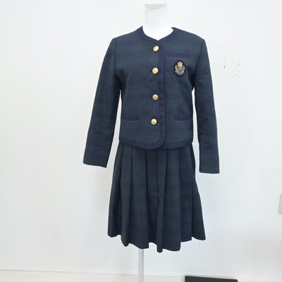 【中古】熊本県 熊本国府高等学校 女子制服 2点（ブレザー・ジャンパースカート）sf017895