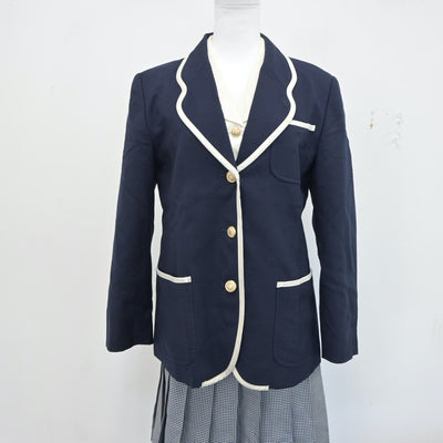 【中古】神奈川県 聖セシリア女子高等学校 女子制服 3点（ブレザー・ベスト・スカート）sf017896