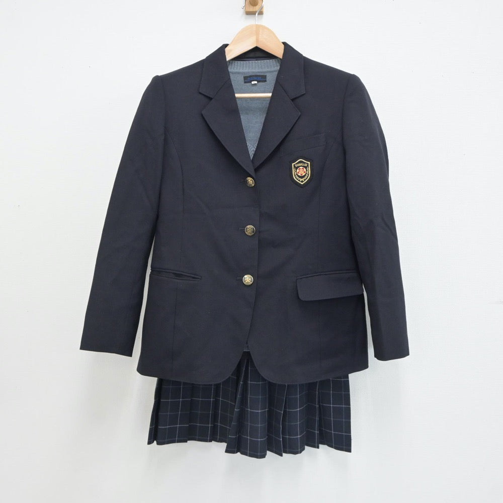 【中古】東京都 東京都立石神井高等学校 女子制服 3点（ブレザー・ニット・スカート）sf017912