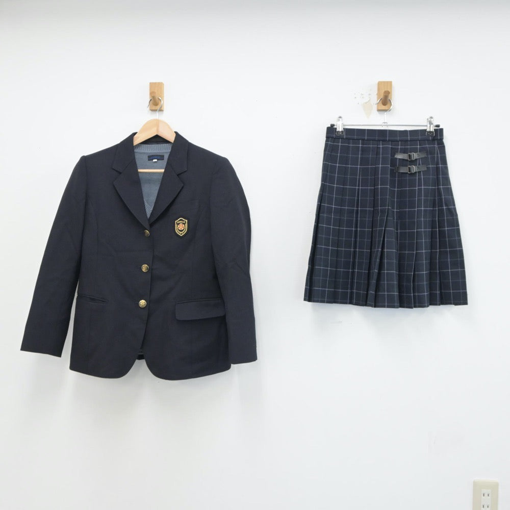 【中古】東京都 東京都立石神井高等学校 女子制服 3点（ブレザー・ニット・スカート）sf017912